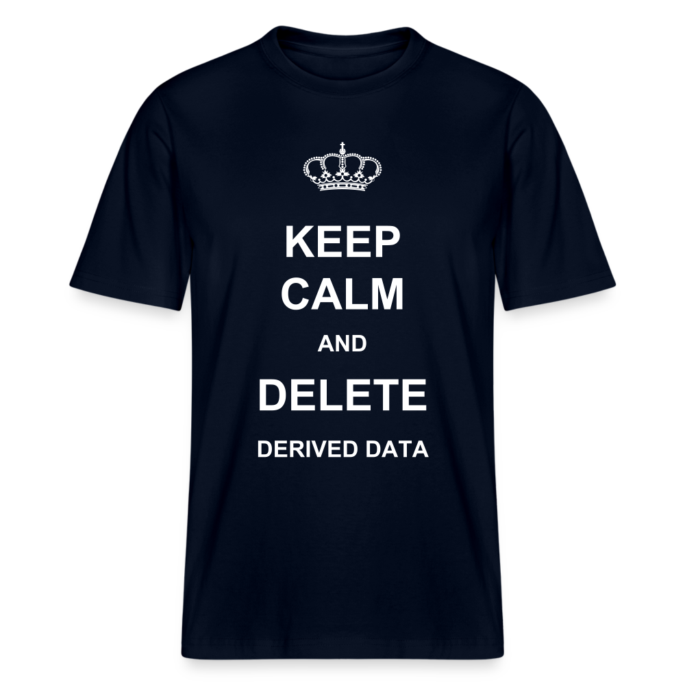 Keep Calm and Delete Derived Data - Unisex Eco-Friendly T-Shirt - french navy